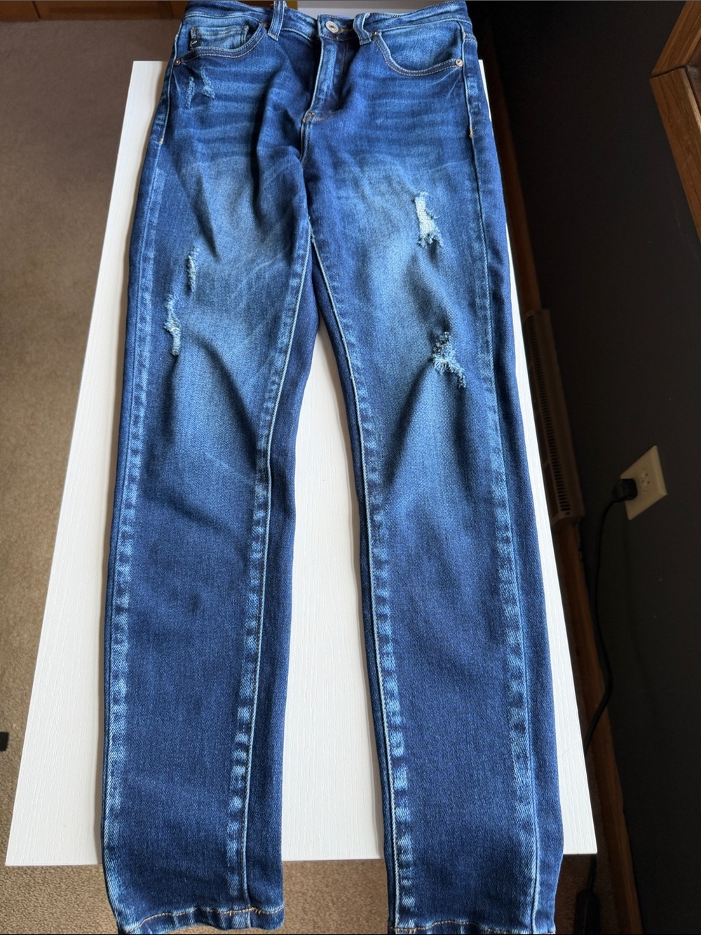 KanCan Distressed Dark Blue Skinny Jeans